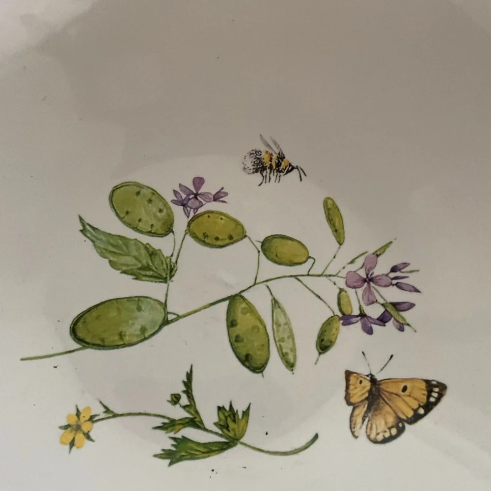 Vintage Hallmark Marjolein Bastin Wildflower Meadow Nesting Mixing Bowl 9”